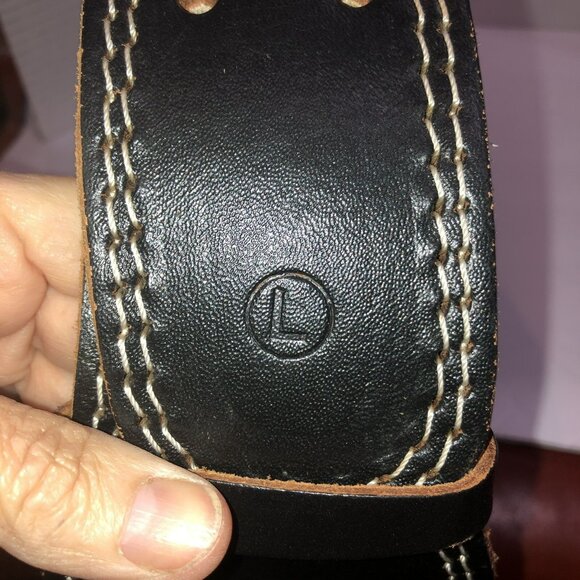 Valeo Weight Lifting Belt Leather Black Sz Large Adjustable Padding Back Support - Picture 4 of 6